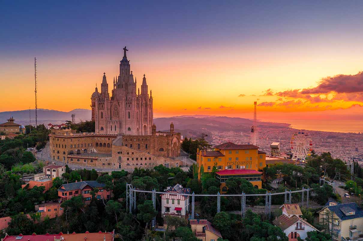 Barcelona skyline Spain
