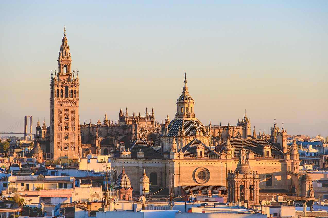 Cathedral of Saint Mary of the See at sunset