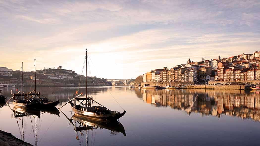 Portugal tour. View of the Ribeira in Porto.