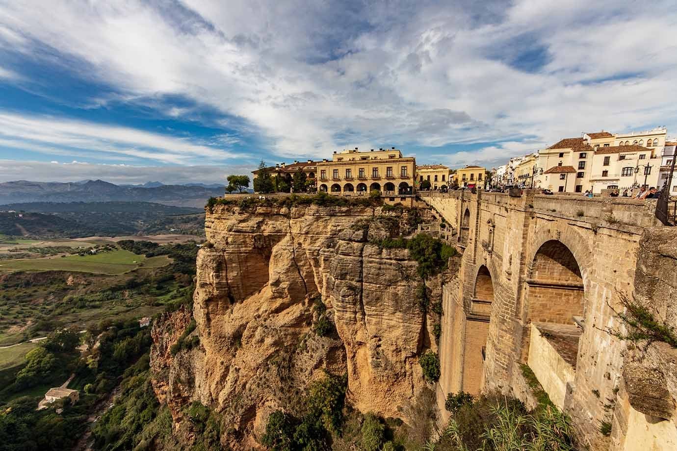 view of ronda in spain from the high bridge