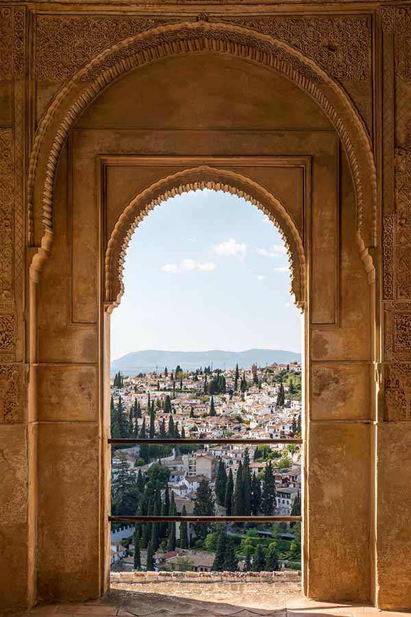 Arabic style architecture in the Alhambra.