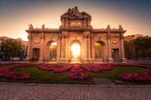 Alcala Gate in the center of Madrid