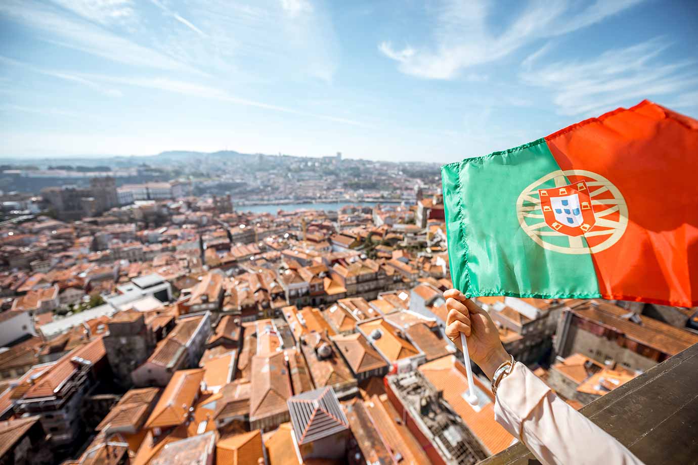 waving a flag from the top of Clergios Tower.