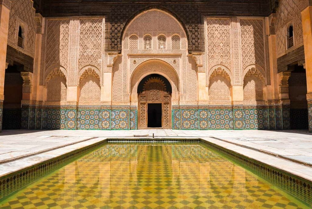 courtyard in Medersa Ben Youssef, Marrakech