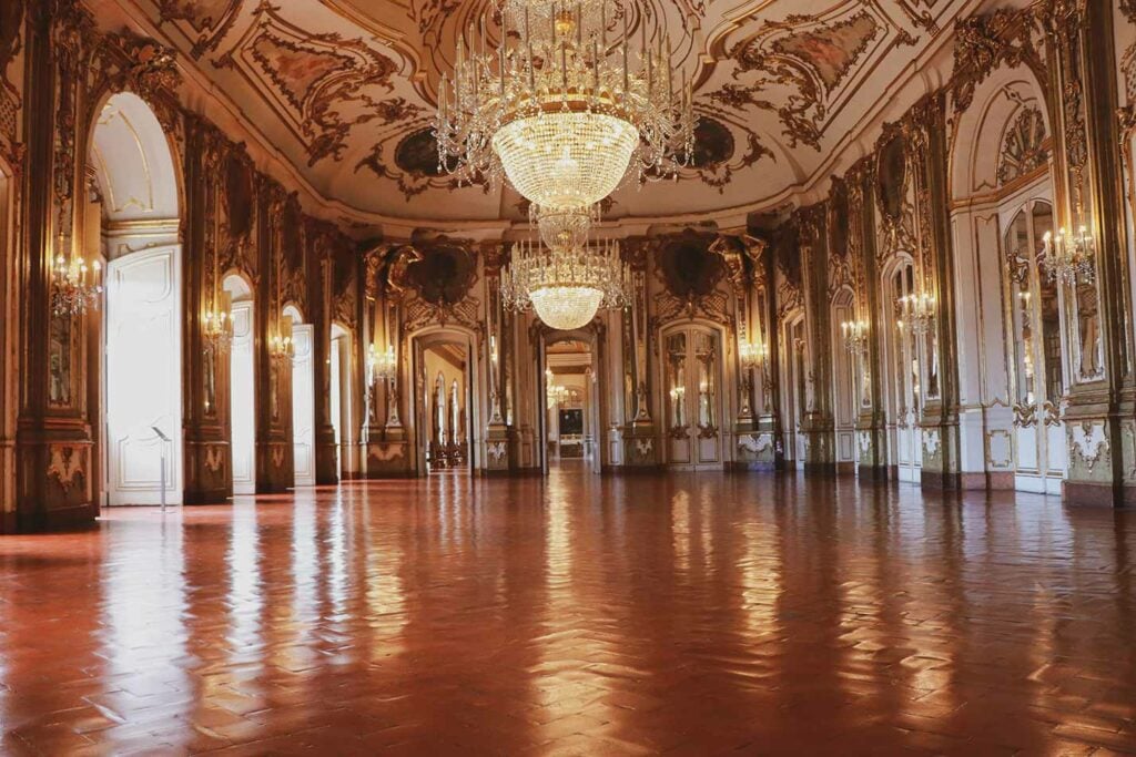 The Ballroom of Queluz National Palace. Queluz