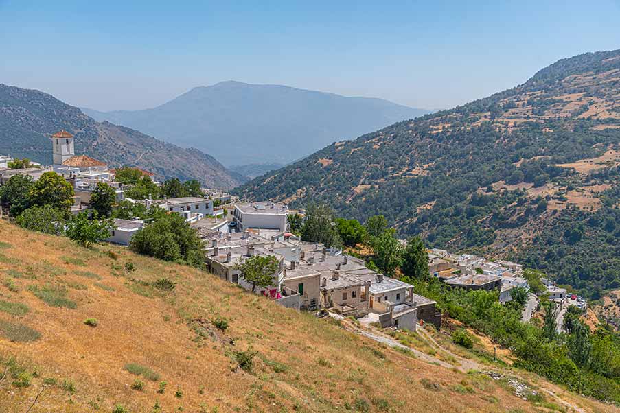 Capileira, one of Las Alpujarras white villages in Spain