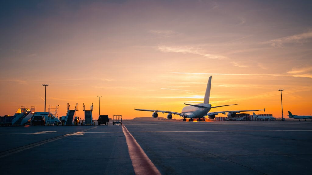 Plane on runway